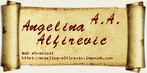 Angelina Alfirević vizit kartica